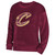 Girls Wine Sequin Script C Crewneck