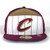 Wine and Gold Pinstripe Fitted Hat