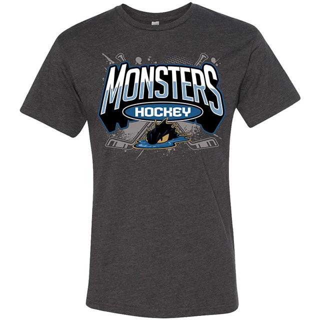 トップス BLACK EYE PATCH hockey Jersey L size Custom Bessie Black Century Patch Monsters Hockey Jersey | Center