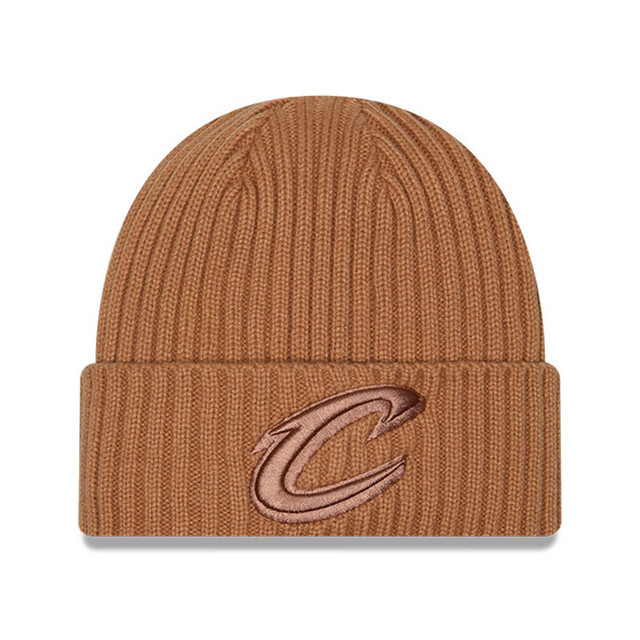 Tan Script C Foundation Knit Hat | Center Court, the official Cavs