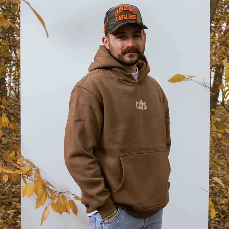 Land Collective Brown CAVS Hoodie | Center Court, the official