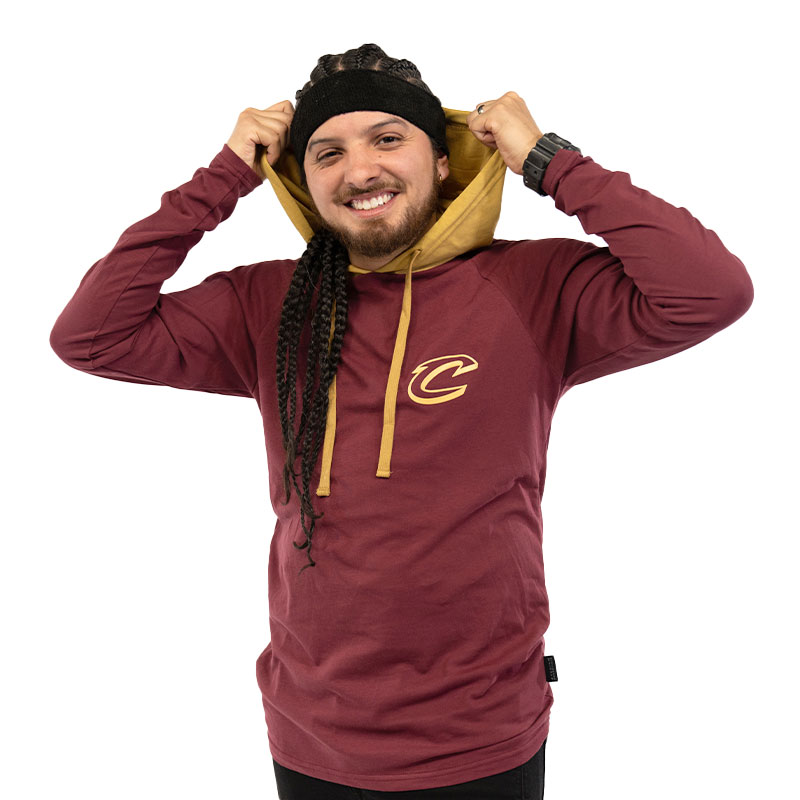 Light Weight Wine and Gold Hoodie | Center Court, the