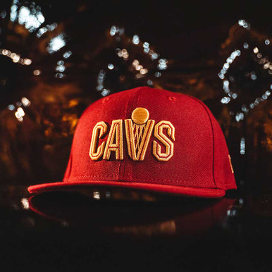 KTZ Wine Cleveland Cavaliers Banded Stars 9fifty Snapback Hat in