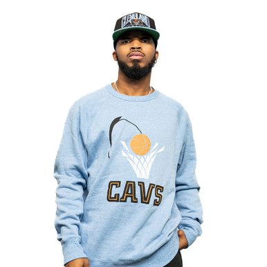 Cleveland Cavaliers Logo Hoodie from Homage. | Charcoal | Cleveland Cavaliers Vintage Apparel from Homage.