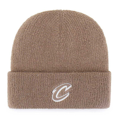Tan Script C Foundation Knit Hat | Center Court, the official Cavs