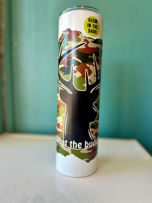 What the Buck?! 35 oz. Glow in the Dark Tumbler