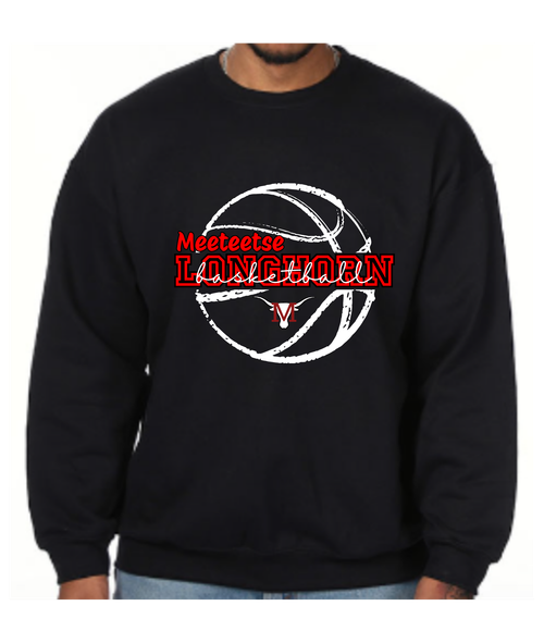 Meeteetse Longhorn Basketball Crewneck