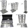 ProX Flex Tower Totem Package with ATA Flight Case, Adjustable 3.3'H - 6.6'H