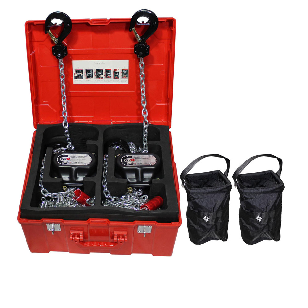 ProX XT-MCH1TX2-30FT Set of 2: 1 Ton Manual Chain Hoist W/30 Ft (9 M) Chain