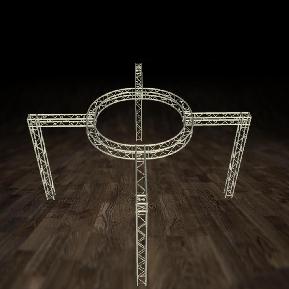 ProX XTP-CS2222-1 Truss Exhibition Module Package Cross X with Circle Top