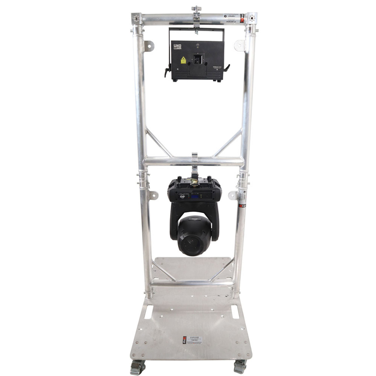 ProX XT-GRU-PKGX2 Truss Modular 2X Rapid U Grid Dual Package for Lighting - Moving Heads W-Rolling Aluminum Baseplate-Black Finish