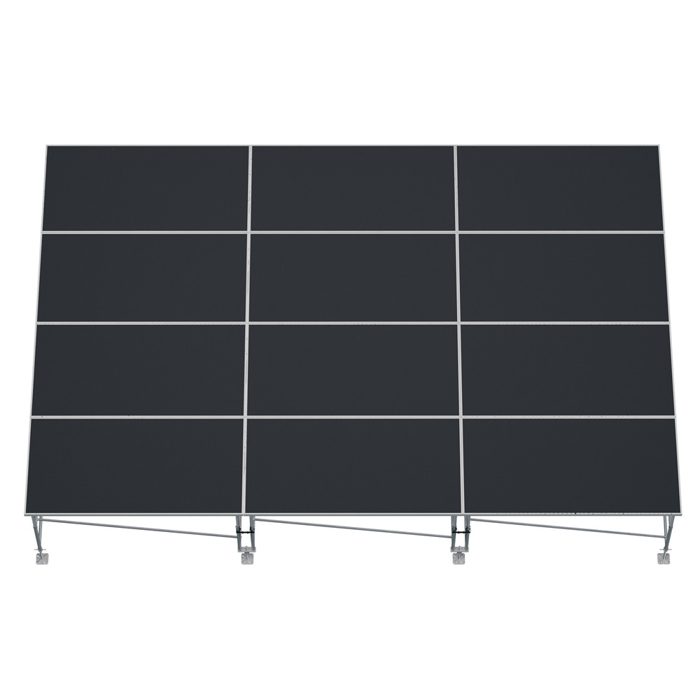 Jupe de Scène Pro Molleton Noir 0,80x4m | TEX-STYLES