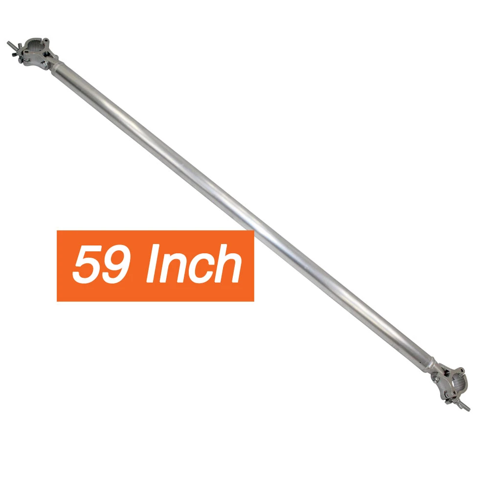 ProX XT-DCS59 59 Inch (149.86cm) Single Truss Tube W-Clamp and Hinge on Each End | 2 Inch | 2mm Wall