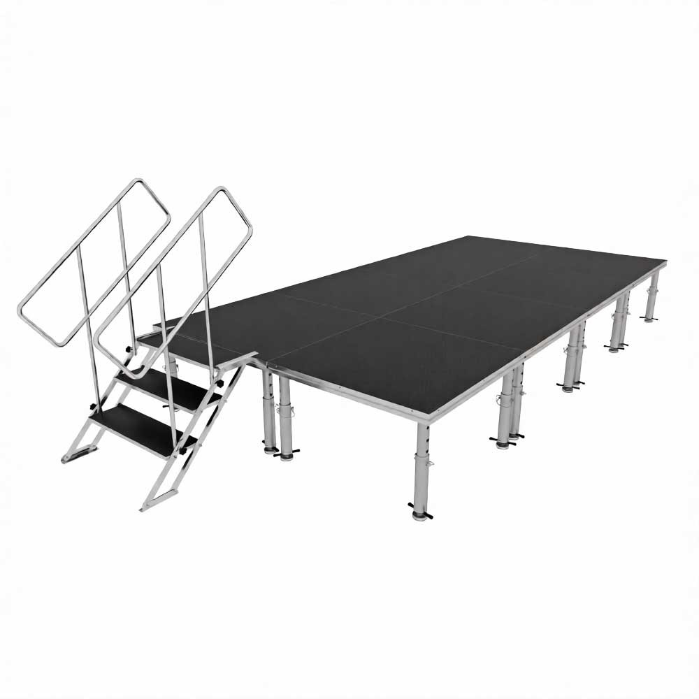 ProX 8x16 Portable Stage With 4x4 Non-Slip Stage Deck Panels