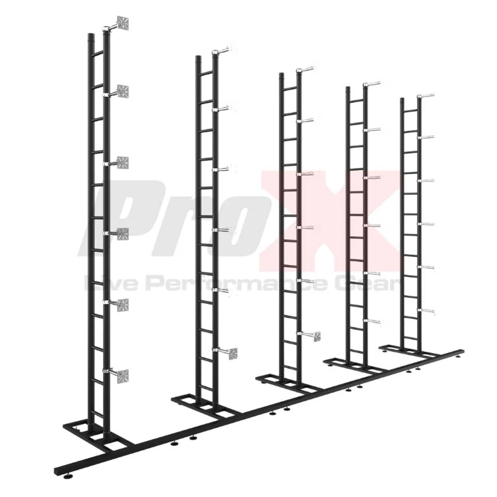 ProX XTP-GSLED5X300BLK 5M x 3M Black LED Video Wall Ground Support System Package