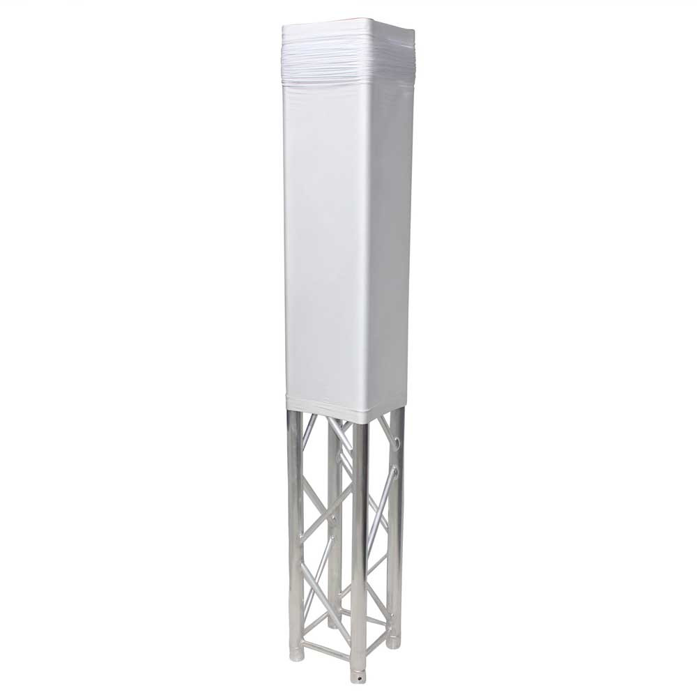 ProX White Lycra Truss Sleeve for DJ Setups and Stage Displays