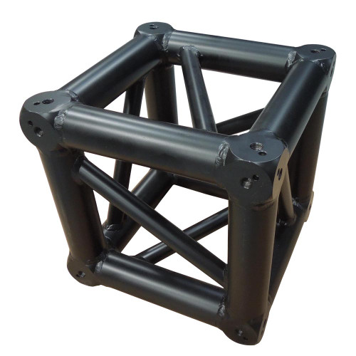 ProX XT-JB6W-4W-BLK 6 Way F34 Corner Block W/16 4 Way Half-Conical Couplers Black Powder Coated-3mm Wall