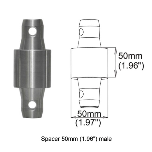 ProX XT-SPMM50 Spacer 50mm Male Coupler