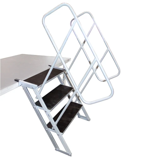ProX XSQ-ST3 StageQ three-step adjustable stage stairs with handrails