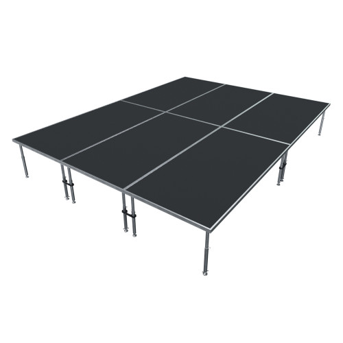 ProX XSQ-12x16 PKG-48 StageQ™ 6-Stage Package Includes Six 4'x'8' Stages | 12Ft X 16Ft Total Stage Area | Adjustable 28 Inch to 48 Inch Height