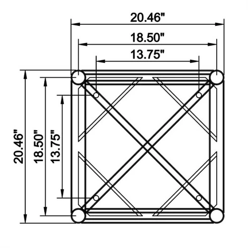 Global Truss DT-GP20 20.5 Inch Aluminum Truss Segment