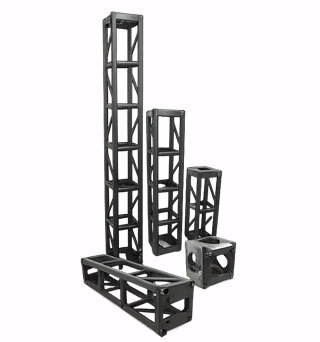 12" Bolted Box Truss – BoltX Black 3mm Stage Truss