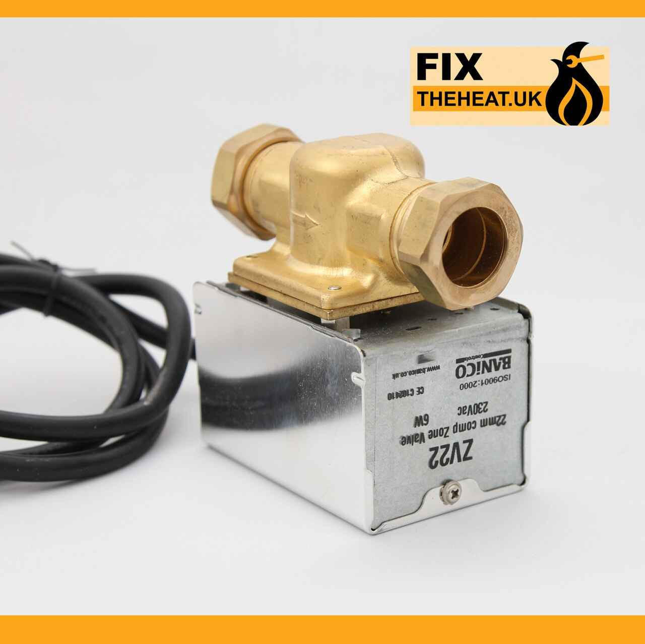 Banico ZV22 22 mm 2-Port Motorised Zone Valve – 230 V Spring