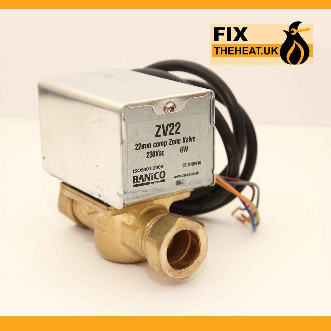 Banico ZV22 22 mm 2-Port Motorised Zone Valve – 230 V Spring