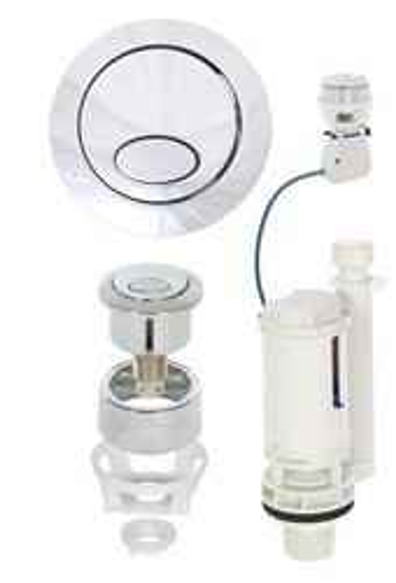 Fluidmaster PRO550 Toilet Cistern Push Button Dual Flush Valve Syphon