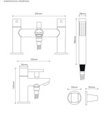 Aqualisa CBBSMT.20 Uptown Bath Shower Mixer Tap FTB12000 5023942270947