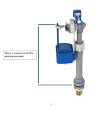 (370910) Dudley 9 inch Hydroflo compact delay fill bottom inlet valve with brass tail Hydroflo compact delay fill bottom inlet valve with brass tail FTB12741 5013241096171