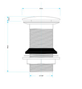 Viva Click Round Basin Waste Unslotted BW002 FTB12795 5060262731475