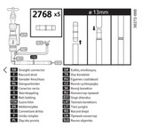 (2768) Hozelock 2768 Straight Connector 13mm (5 pack) FTB13000 5010646060493