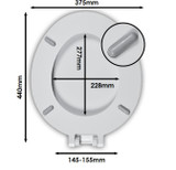 Lecico STGRRING2 Atlas Grey Ring Seat - No Lid FTB13058 0000000000000