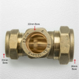 Brass Compression Tee 28mm x 22mm x 22mm CT28222 FTB1487 0000000000000
