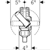 Geberit Fill Valve Type 380AG 3/8" 244.595.00.1 FTB13051 4025410771001