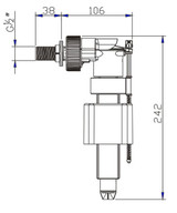 FixTheBog Puma Fill Valve Wall Hung Toilet frame 1860 1870 1/2 BSP FTB13337 5055639132627