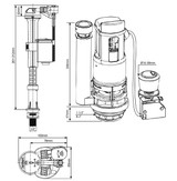 Wirquin Dual Flush Universal Kit Kayla and Jollyfill Air 10120671 FTB13149 5017134148657