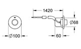 Grohe 37060 Air Button Comes With 1500mm Hose FTB13384 4005176142901