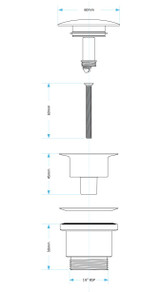 Viva Brushed Copper Universal Clicker Basin Waste BWUNI/BC FTB13155 5060262731864