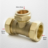 (CT3528) Brass Compression Tee 35mm x 35mm x 28mm FTB1490 