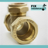 (CT3528) Brass Compression Tee 35mm x 35mm x 28mm FTB1490 