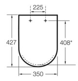 Roca The Gap Compact Seat "Clean Rim" Soft Close Seat (A801732002) – Modern Square Design, 225mm Hinge Space FTB13552 8433290167696