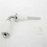 Derwent Macdee Chrome Victorian White Porcelain And Wc Toilet Lever Dca01Wh FTB1817 5055639139831