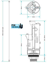 Skylo Universal Dual Flush Valve For Concealed Cistern 300Mm Cable Ftb1989 FTB1989 5060262730591