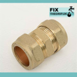 Ftd 22Mm Brass Compression Coupling Fitting FTB2019 5055639142619