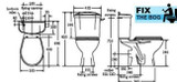 Ideal Standard Duchess Replacement Side Action Cistern Lever Chrome FTB1155 5055639126367