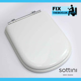 Sottini Reprise Toilet Seat And Cover In Candleglow With Chrome Hinges And Full FTB1147 5055639126336