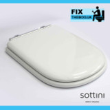 Sottini Reprise Toilet Seat And Cover In Candleglow With Chrome Hinges And Full FTB1147 5055639126336