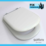 Sottini Reprise Toilet Seat And Cover In Candleglow With Chrome Hinges And Full FTB1147 5055639126336